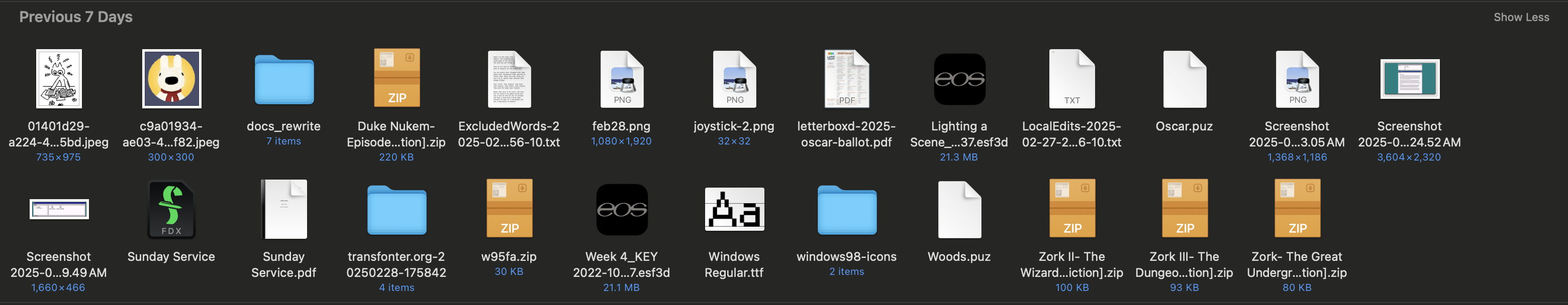 my downloads folder